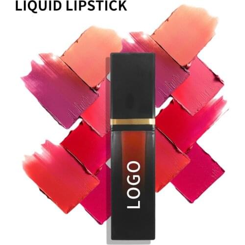 50pcs/lot Private Label Lipsticks Nude Matte Liquid Lipstick Waterproof Long Lasting Lip Makeup Cosmetics Wholesale 27 Colors