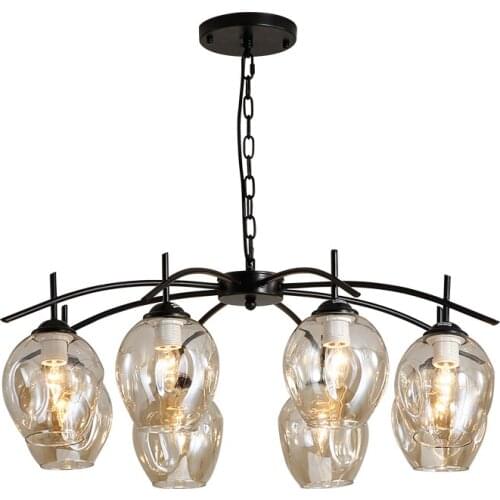 LOFT Modern Gold Lustre chandeliers 3-12 Arms Retro Adjustable Edison Bulb Lamp E27 Art Spider Ceiling luminaire Fixture