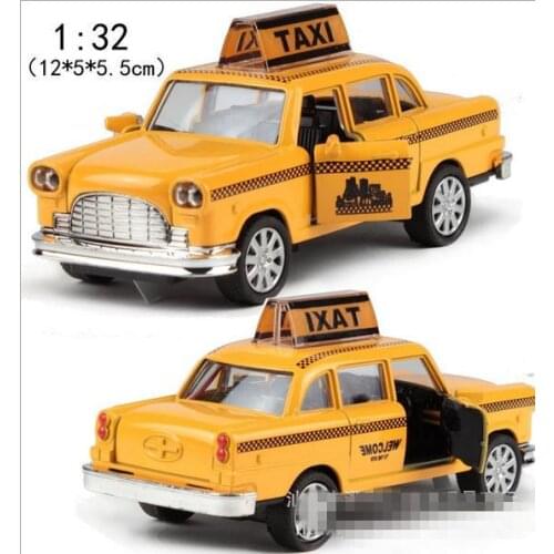 World model cars toy ! 1 : 32 alloy Sound and light pull back Taxis toy Models,super cool Taxis model, free shipping