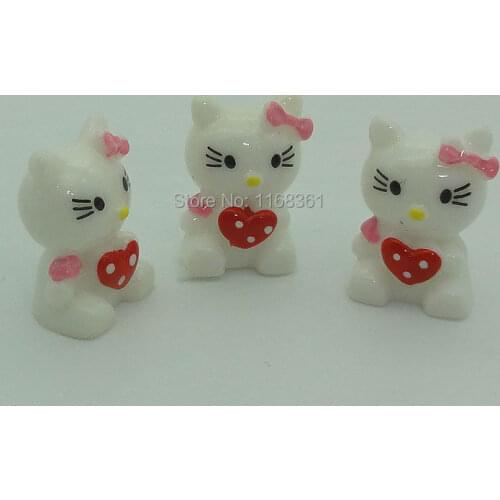 1pcs/lot resin solid love cat cartoon 20mm fairy garden gnome moss terrarium decor crafts bonsai home DIY A115-6