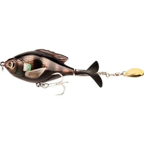 1PCS Propeller Tail Wobblers CrankBaits 95mm/16.9g Bionic Artificial 3D Eye Hard Bait Water Surface Swim Jig Fishing Equipment