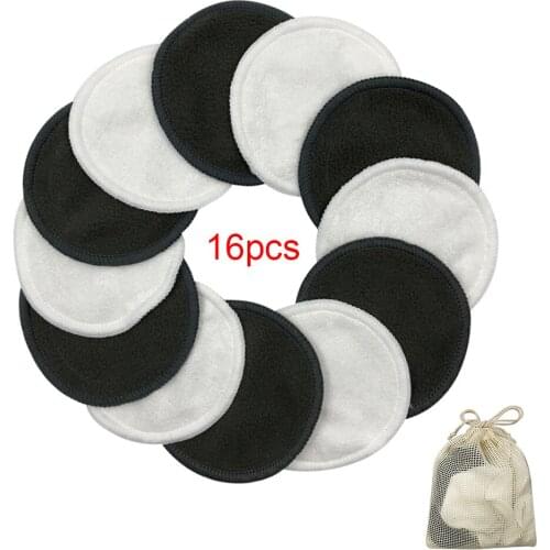 16PC Reusable Cotton Pads Makeup Remover Pads Washable Round Cotton Make Up Pads Cloth Nursing Pads Skin Care Tool Skin Cleaning