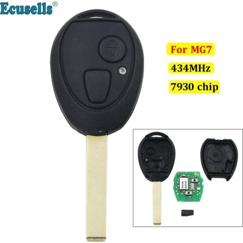 2 Butttons Smart Remote Key fob 434MHZ with PCF7930 7930 Chip For MG7