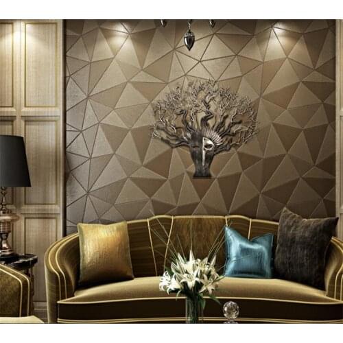 Imitation leather stripe deep embossed wallpaper 3d stereo living room bedroom wallpaper dark TV background wallpaper Beibehang