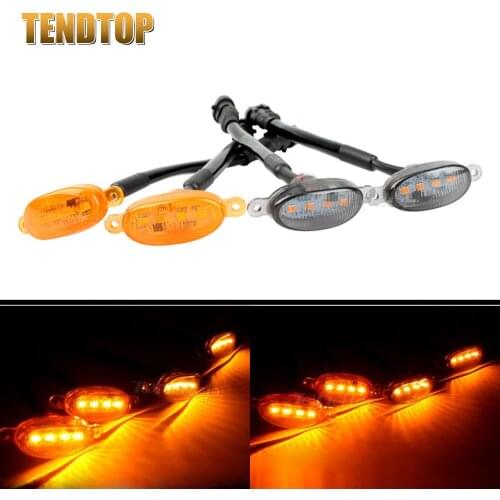 4-SMD Car Front Grille LED Light For Ford Raptor Daytime Running Lamp Amber External Decoration Universal Car Styling