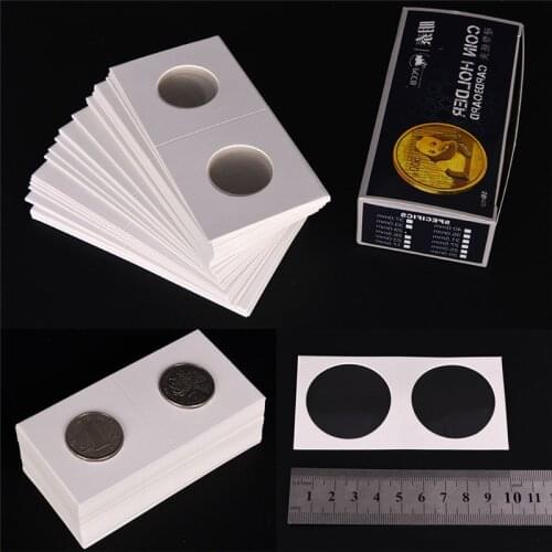 50PCS Protective Coin Paper Clip Collecting Money Penny Storage Case Stamp Coin Holders Cover Case Storage 23-40mm