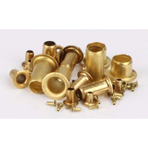 500/1000pcs M3*5mm Brass Eyelet Rivet Nut Copper Through Hole Rivets Hollow Grommet
