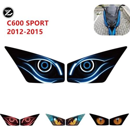For BMW C600 SPORT 2012-2015 13 14Motorcycle accessories Front Fairing Headlight Guard Sticker Head light protection Sticker