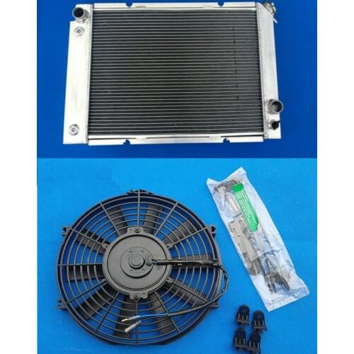 ALUMINUM RACING RADIATOR + Fan 1984-1988 For Pontiac Fiero 2.5L/2.8L I4/V6 New 1984 1985 1986 1987 1988 Hot Selling
