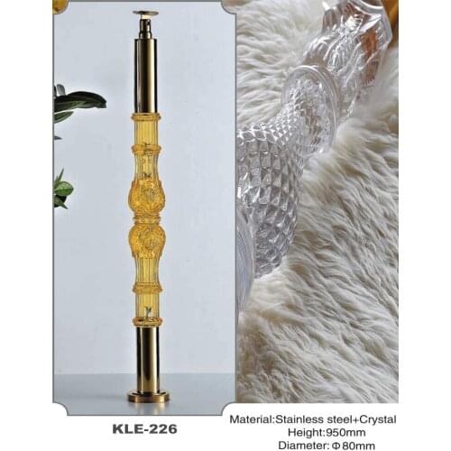 Freeshipping 950mm Dia 80mm Acrylic Archic Royal Pantinated Pole Pillar Baluster Post for Stair and Handrail
