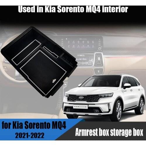 For Kia Sorento MQ4 2020 2021 2022 central control armrest box storage and storage box interior modification