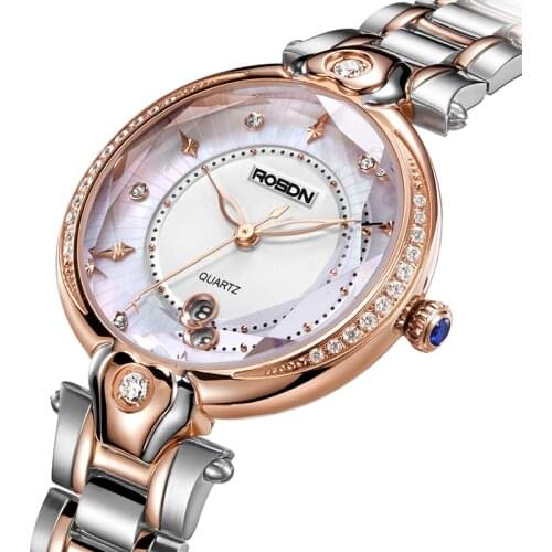 Luxury Brand ROSDN Womens Watches Japan MIYOTA GL10 Quartz Movement Sapphire Watch Lady 50M Waterproof Diamond Ultra-thin R3236