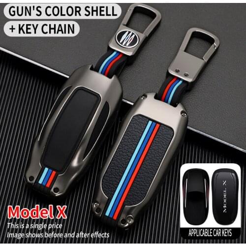 Key Case Car Styling Smart Keys For Tesla Model X Keychain Zinc Alloy Remote Control Fob Holder Cover