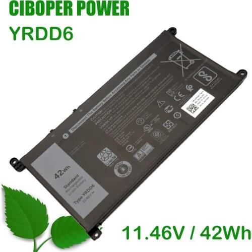 CP Original Laptop Battery YRDD6 11.46V 42Wh 1VX1H VM732 0YRDD6 01VX1H For 14 5585 3400 5488 5493 5593 P90F 42Wh 11.46V AKKU