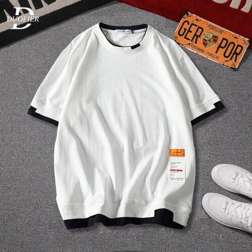 Summer Men Harajuku T-shirt Korean Fashion Hip Hop Streetwear Rock Punk Casual T Shirts Mens Top Tees Shirt Short Sleeve Clothes