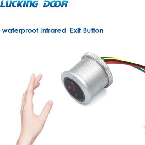 IP68 Waterproof No Touch Exit button 304 Stainless Steel No Touch Infrared Sensor Exit Button Switch access control system butto