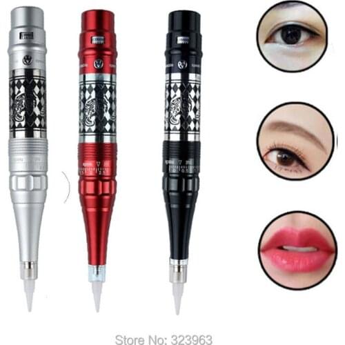 Elephant Tattoo Machine for Eyebrow Lip Permanent Makeup Pen Black Red Silver Embroidery Pen for Machine Needle 1R 3R 5R 5F 7F