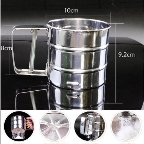 Mechanical Flour Sugar Sifting Mesh Sifter Shaker Baking Cup Mesh Flour Sifter Baking Icing Shaker Sieve Tool Cup Shape Kitchen
