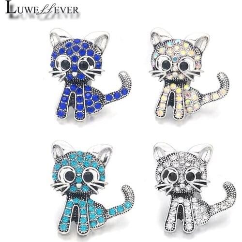 New Component w469 Crystal 18mm Metal Snap Button For Bracelet Necklace Interchangeable Jewelry Women Accessorie Findings