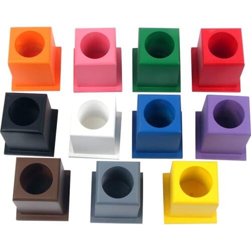 11pcs Wooden Colored Pencil Holders Montessori Materials for Language Area Preschool Early Educational Tools