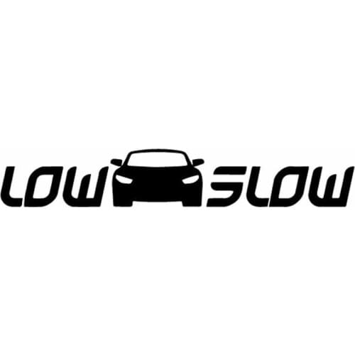 14X2.3CM LOW N SLOW JDM Vinyl Decal Car Sticker Funny Cartoon