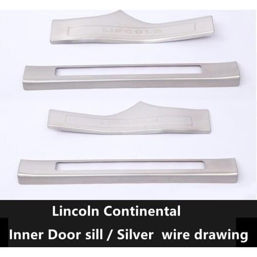 For Lincoln CONTINENTAL Car Door Sill Threshold Panel Sticker Cover Protector Decals Accessories