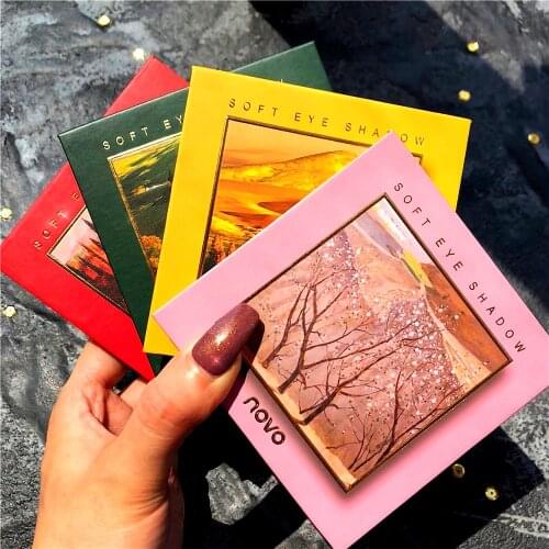 NOVO 9Color Eyeshadow Powder Beginner Pearl Matte High Gloss Blush Eyeshadow Powder Brow Powder Multifunctional Eye Makeup