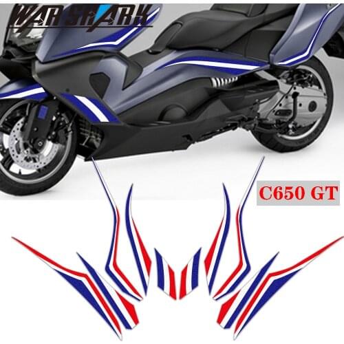New Motorcycle Body Modified Decals Reflective Film Stickers Tail Scratch Protection Decorative Full Set For BMW C650 GT C650GT