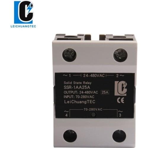 SSR single phase solid state relay AC/AC 25A SSR-25AA LeiChuang TEC new
