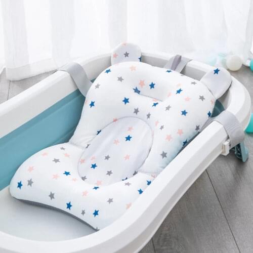 Newborn Baby Bath Cushion Foldable Bath Seat Support Mat for Tub Safety Security Soft Non-Slip Infant Baby Shower Bathtub Pad