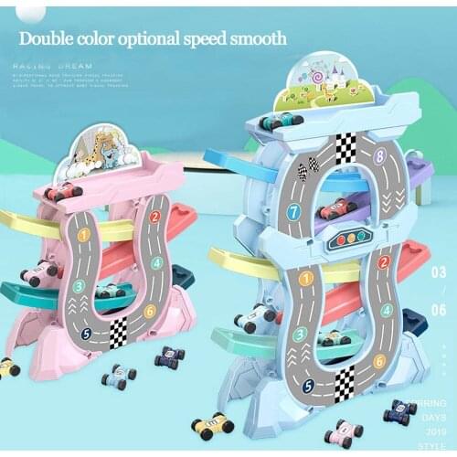 Ramp Racing Cars Model Toys For Children Magic Racer Railway Track With Gliders Tollder Gliding Car for Kids Games