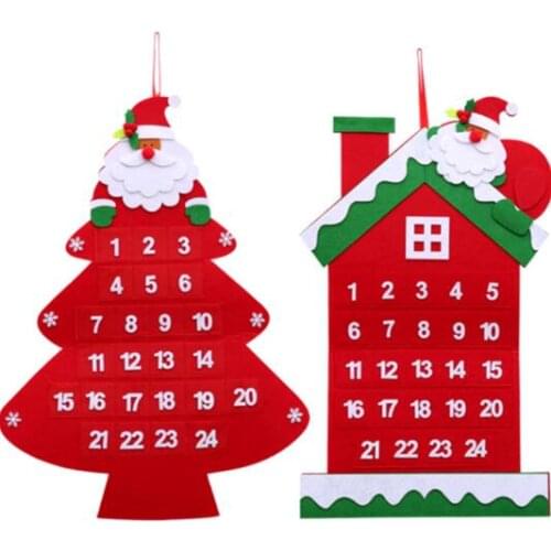 Christmas pendant Felt christmas tree calendar decoration for kids