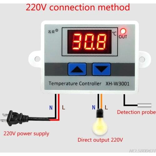 220V LED Digital Temperature Controller 10A Thermostat Control Switch Probe New D17 20 Dropshipping