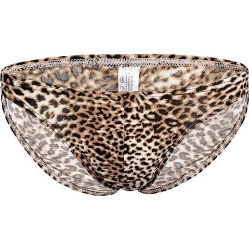 Mens Leopard Print Fashion Mens Underwear Breathable Elastic Boxer Shorts Fashion Low Waist Boxer Shorts Exotic Underwear Set