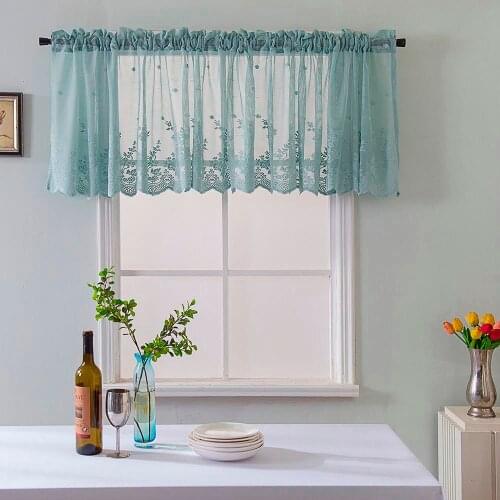 Waffle Woven Textured Valance for Bathroom Water Repellent Window Covering Lace Kitchenc Curtains Window Covering
