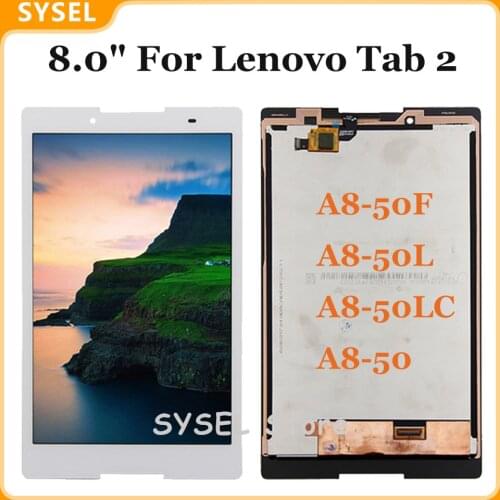 High Quality 8.0" For Lenovo Tab 2 A8-50F A8-50L A8-50LC A8-50 LCD Display Screen Digitizer Touch Panel Glass Assembly