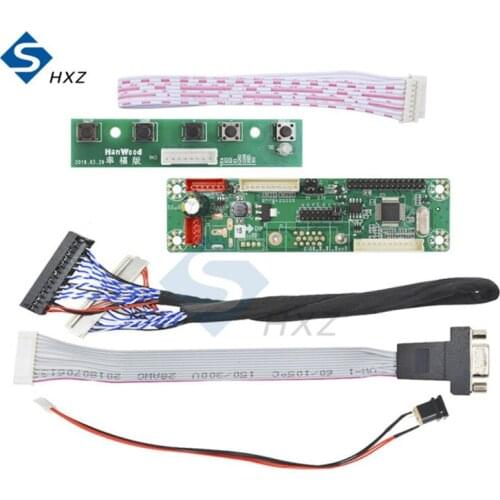 1Set 1 Channel VGA Video MT6820-MD V2.0 Universal Driver Board Module +40CM LVDS Screen Cable LCD Display FHD+ 30CM VGA Line