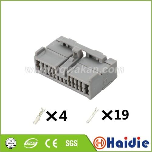 2sets 23pin auto electrical housing plug plastic wiring harness unsealed connector 6950-1019