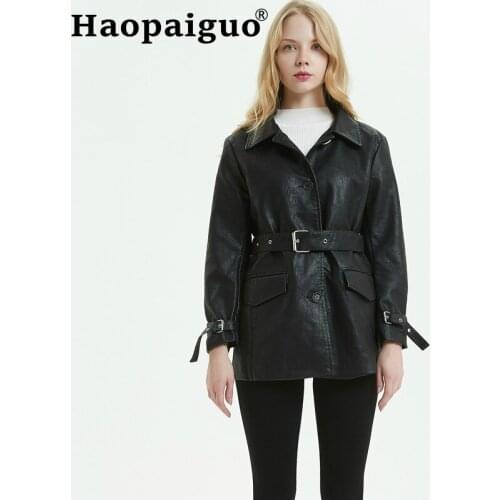 2019 Modis Hot Women Suede Spliced PU Faux Leather Jackets Ladies Autumn Winter Black Matte Motorcycle Zippers Coats Streetwear