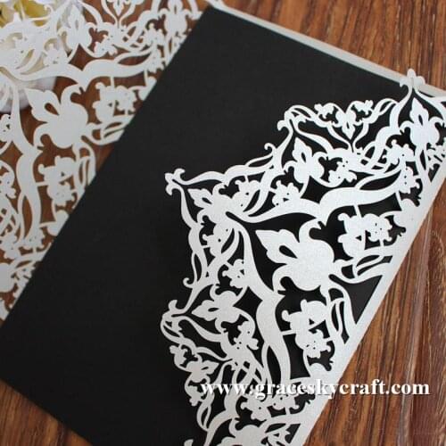 30pcs/lot Free Shipping Laser Cut European style Lace Crown folded Design Wedding Invitation RSVP Receipt Cards with inner cards