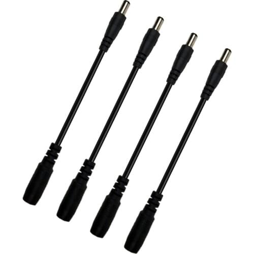 4 Pieces of 5.5 x 2.1mm Reverse Polarity Converter Cable for Guitar Piano Pedal Accessories