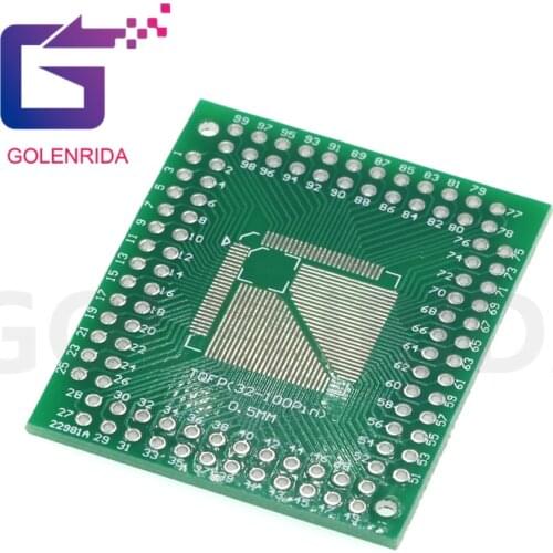 5PCS FQFP TQFP 32 44 64 80 100 LQFP to DIP Transfer Board DIP Pin Board Pitch Adapter