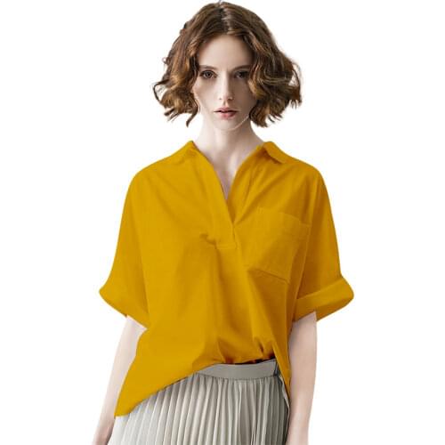 Желтые блузки AZTERUMI China At AliExpress