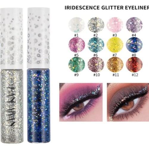 Glitter Liquid Delineadores De Ojos Colores Eyeliner Blanco Gel Eye Liner Gliter Para Set Brokat Do Oczu Crayon Blanc Maquillage