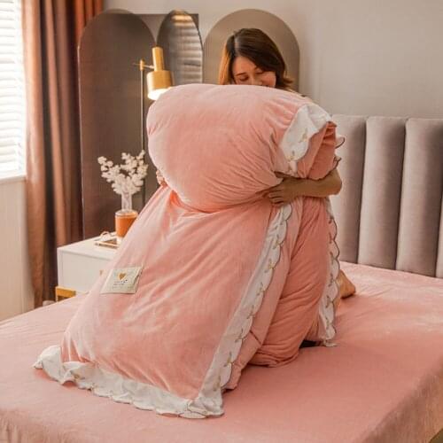 Home Textiles 1pcs Flannel Soft Warm Punk Quilt Cover Winter Crystal Velvet Coral Fleece Duvet Cover Throw Mechanical Wash