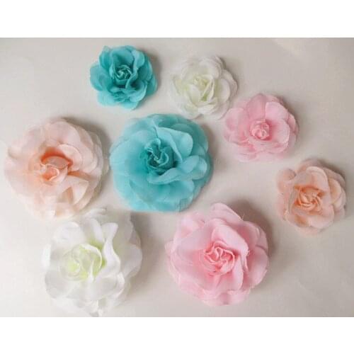 Artificial flowers head Artificial flower tea rose honey rose with yarn size No. diy jewelry accessories diy decorative flower b