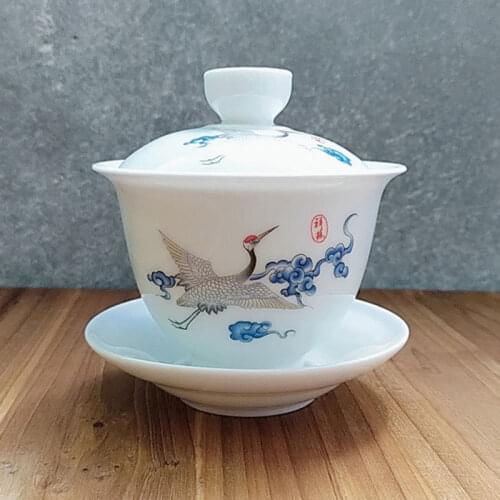 Chinese Gaiwan Ceramic Bowls Handmade Tea Maker Teaware Drinkware