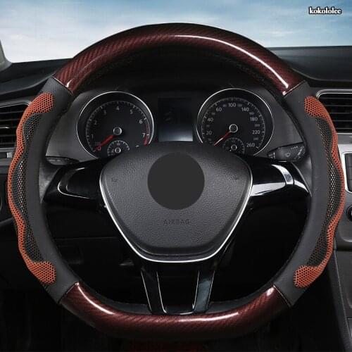 KOKOLOLEE Microfiber Leather Car Steering Wheel Cover For Hondas Civics CRV BRV Fit Jazz Accords City Freed Mobilio Stream