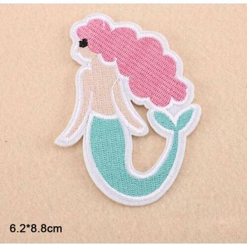 Lobster Mermaid Flamingo Wholesale Iron on Embroidered Cloth Clothes Patch For Clothing Girls Boys Woman