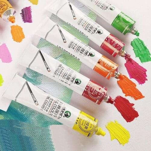 Maries 50ml Oil Paint Single Aluminum Tube Beginner Painter Large Capacity Oil Paint Art Painting Drawing Pigments Art Supplies